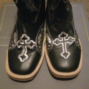 Girl's Black Cowboy boots